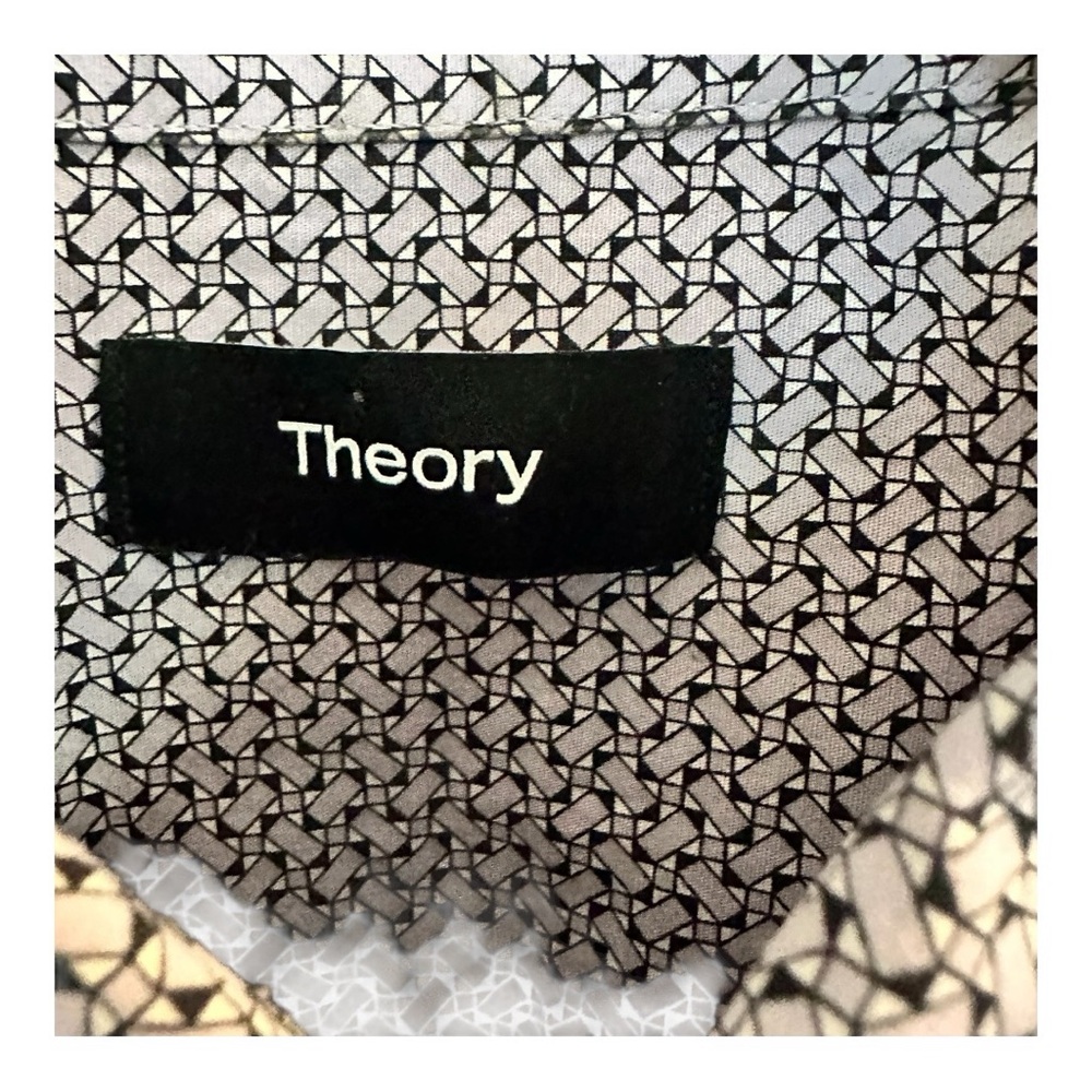 Theory Men's Geometric Pattern Button Down Shirt … - image 3